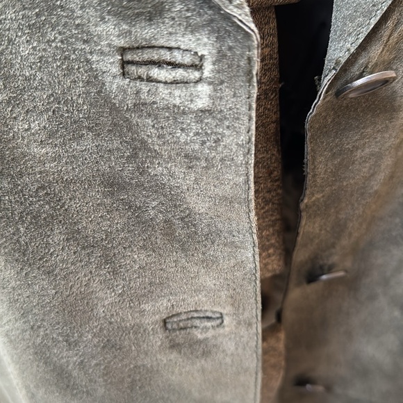 Chico’s Forest Green Suede Leather Jacket Size 2 (12-14) Medium - Picture 9 of 11